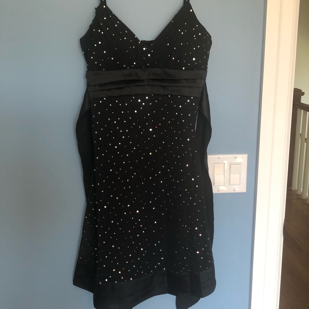 Taboo size large juniors black sequin dress